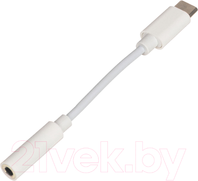 Кабель/переходник Buro BHP TPC-JCK Jack 3.5 (f)-USB Type-C (m) (белый)