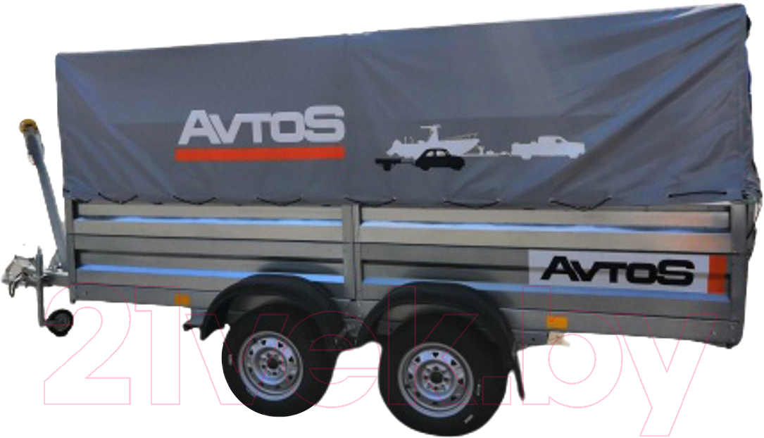 Прицеп для автомобиля Avtos А40Р2В (4000x1500x300, R13, ресс. AL-KO, тент 1200мм Аэро, 2ос)