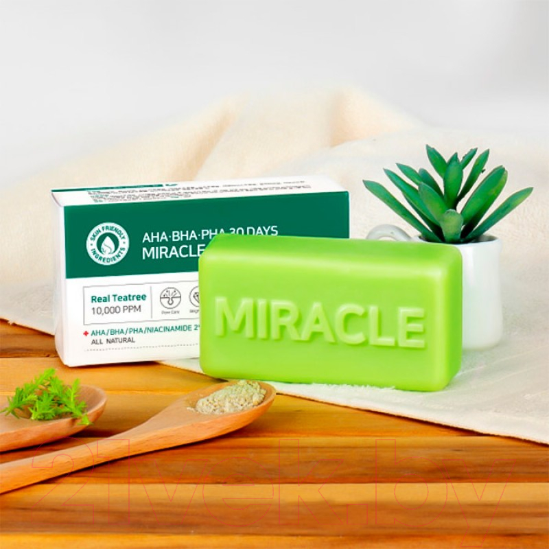 Мыло твердое Some By Mi 30 Days Miracle Cleansing Bar с AHA, BHA, PHA кислотами