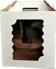 Набор коробок упаковочных для еды Krafteco С двумя окнами 240x240x260мм (10шт)