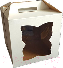 Набор коробок упаковочных для еды Krafteco С двумя окнами 260x260x280мм (10шт)