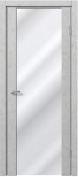 Дверь межкомнатная MDF Techno Dominika Loft 200 70х205 (бетон серый/триплекс белый) - 