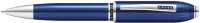 Ручка шариковая имиджевая Cross Peerless Translucent Quartz Blue Engraved Lacquer / AT0702-14 (синий)