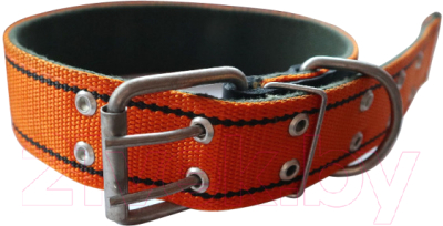 Изображение товара Ошейник Сима брезент/текстиль двойной / 103018 (35мм, оранжевый)