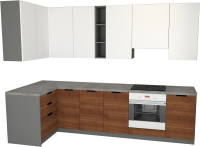 

Готовая кухня Primebeli, Николь Premium 1.2x2.2 левая + шкаф под духовку