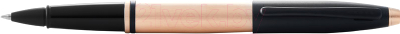 Ручка-роллер имиджевая Cross Calais Brushed Rose Gold Plate and Black Lacquer / AT0115-27 (розовое золото/черный)