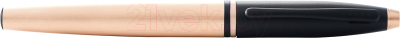 Ручка-роллер имиджевая Cross Calais Brushed Rose Gold Plate and Black Lacquer / AT0115-27 (розовое золото/черный)
