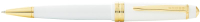 Ручка шариковая имиджевая Cross Bailey Light Polished White Resin and Gold Tone / AT0742-10 (белый) - 