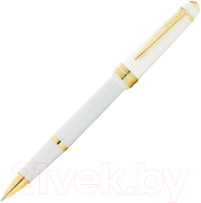 Ручка-роллер имиджевая Cross Bailey Light Polished White Resin and Gold Tone / AT0745-10 (белый)