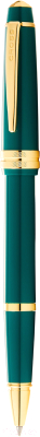 Ручка-роллер имиджевая Cross Bailey Light Polished Green Resin and Gold Tone / AT0745-12 (зеленый)