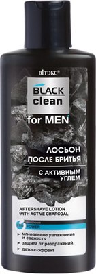

Лосьон после бритья, Black Clean For Men с активным углем