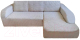 Чехол на угловой диван Софатэкс ПО-3 без оборки правый (ваниль) - 