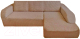Чехол на угловой диван Софатэкс ПО-3 без оборки правый (кофе с молоком) - 