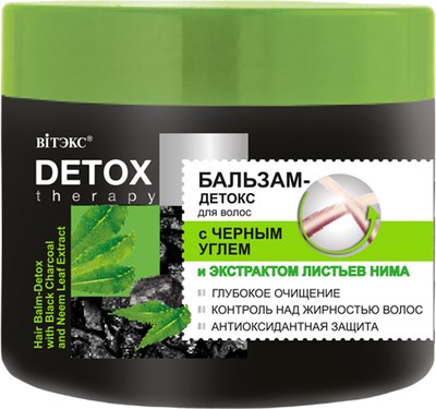 

Бальзам для волос, Detox Therapy с Черным Углем и экстрактом листьев нима
