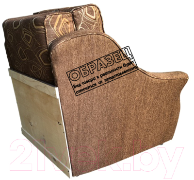 Кресло-кровать Асмана Виктория механизм аккордеон (рогожка кубики коричневые/рогожка бежевый)