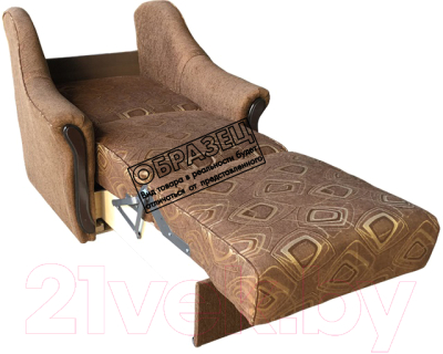 Кресло-кровать Асмана Виктория механизм аккордеон (рогожка вензель коричневый/рогожка бежевый)