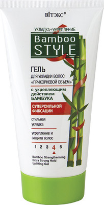

Гель для укладки волос, Bamboo Style Прикорневой объем суперсильная фиксация