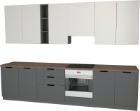 

Готовая кухня Primebeli, Николь Premium 2.4 + шкаф под духовку