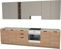 

Готовая кухня Primebeli, Николь Стандарт 2.4 + шкаф под духовку