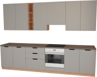 

Готовая кухня Primebeli, Николь Стандарт 2.4 + шкаф под духовку