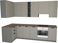 

Готовая кухня Primebeli, Николь Стандарт 1.2x2.2 левая + шкаф под духовку