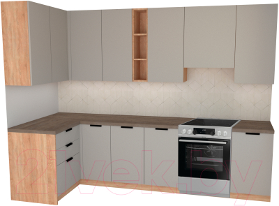 

Готовая кухня Primebeli, Николь Стандарт 1.2x2.2 левая