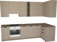 

Готовая кухня Primebeli, Николь Стандарт 1.2x2.2 правая + шкаф под духовку