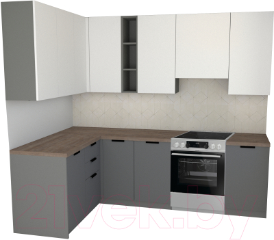 

Готовая кухня Primebeli, Николь стандарт 1.5x1.9 левая