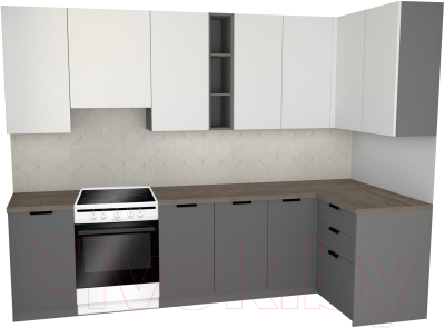 

Готовая кухня Primebeli, Николь Стандарт 1.2x2.2 правая