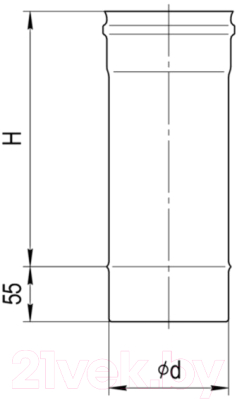 Труба дымохода Ferrum Ф120 / f0804 (0.25м, 430/0.5мм)