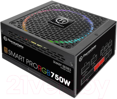 Блок питания для компьютера Thermaltake Smart Pro RGB 750W / PS-SPR-0750FPCBEU-R