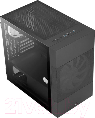 Корпус для компьютера AeroCool Atomic-G-BK-v1 / ATOMIC-G-BK-V1 (черный, без БП)