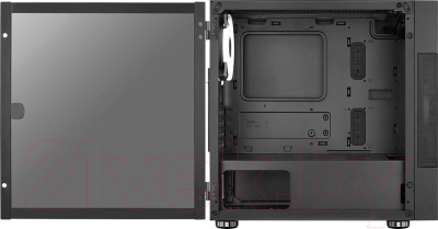 Корпус для компьютера AeroCool Atomic-G-BK-v1 / ATOMIC-G-BK-V1 (черный, без БП)