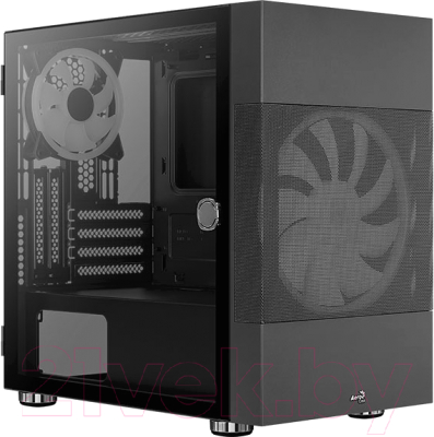 Корпус для компьютера AeroCool Atomic-G-BK-v1 / ATOMIC-G-BK-V1 (черный, без БП)