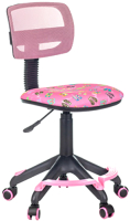 Кресло детское Бюрократ CH 299-F/PK/FLIPFLOP P (сетка/розовый сланцы) - 