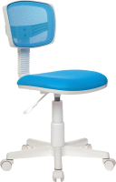 Кресло детское Бюрократ CH-W 299/LB/TW-55 (сетка голубой TW-31 TW-55/пластик белый) - 