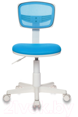 Кресло детское Бюрократ CH-W 299/LB/TW-55 (сетка голубой TW-31 TW-55/пластик белый)