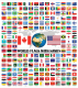 Скатерть JoyArty Мировые флаги с именами / tcox_7364 (120x145) - 