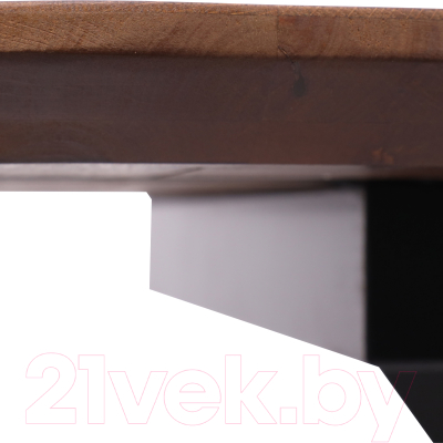 Изображение товара Обеденный стол ОКА Вейв 120-160x80x75 (дуб мореный/черный)