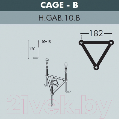 Фонарь уличный Fumagalli Rut E26.158.S21.BXF1R