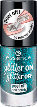 Лак для ногтей Essence Glitter On Glitter Off Peel Off Nail Polish тон 06 (8мл)