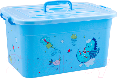 Ящик для хранения Полимербыт Радуга 80901 (голубой)