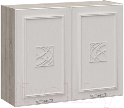 Шкаф навесной для кухни ТриЯ Сабрина В_72-90_2ДР(Д) (кашемир)