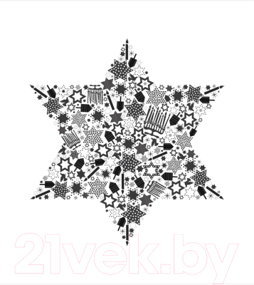 Скатерть JoyArty Черно-белая звезда Давида / tcox_5860 (120x145)