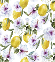 Скатерть JoyArty Лимоны среди цветов / tcox_31928 (120x145) - 