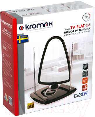 Цифровая антенна для ТВ Kromax TV FLAT-06 (черный)