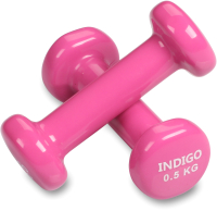Набор гантелей Indigo 92005 (2x0.5кг, розовый) - 