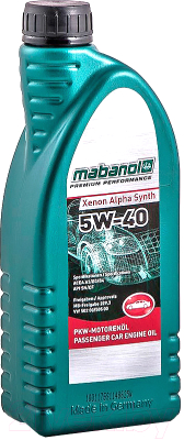 Моторное масло Mabanol Xenon Alpha Synth 5W40 (1л)