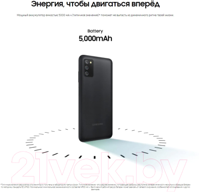 Смартфон Samsung Galaxy A03s 32Gb / SM-A037F (белый)