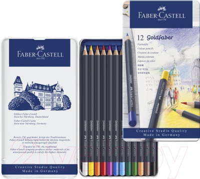 Набор цветных карандашей Faber Castell Goldfaber / 114712 (12шт)